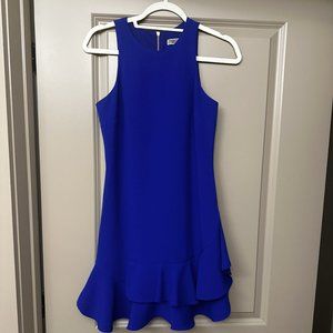Chelsea28 Cobalt Blue Ruffle Dress Short